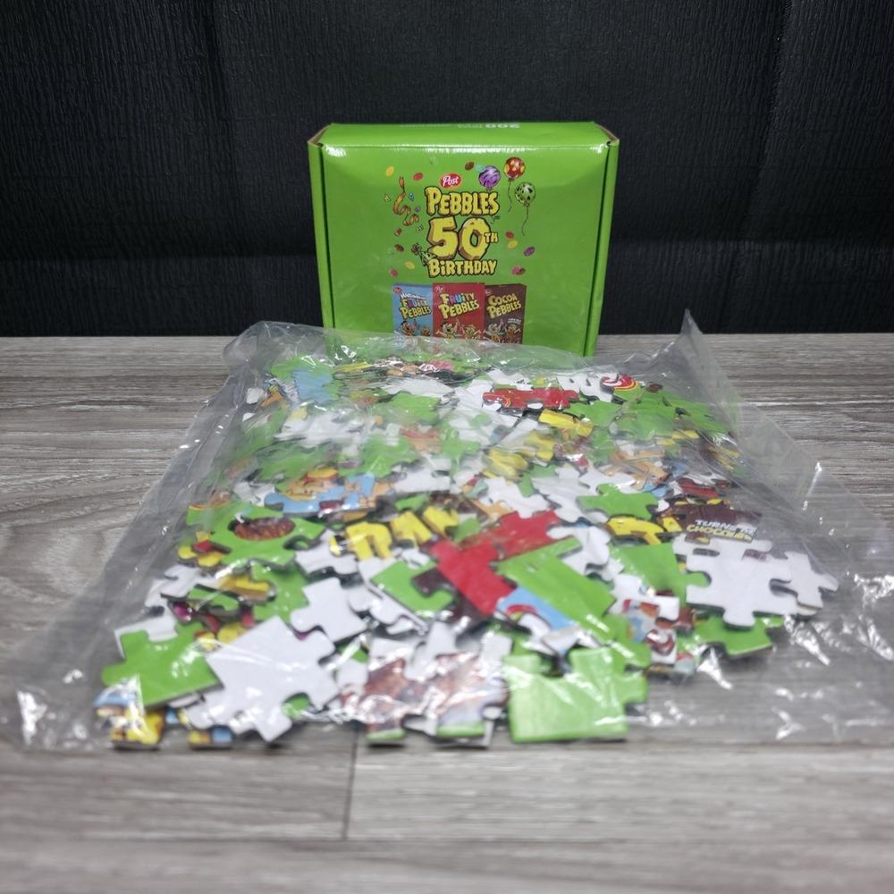 Rare Post Pebbles Cereal 200 Piece Puzzle 10x16 NIB 50th Birthday Day Promo